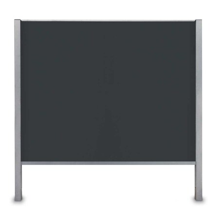 United Visual Products Corkboard, Single Door, Radius Frame, 36x36", Bronze/Black UV7002-BRONZE-BLACK